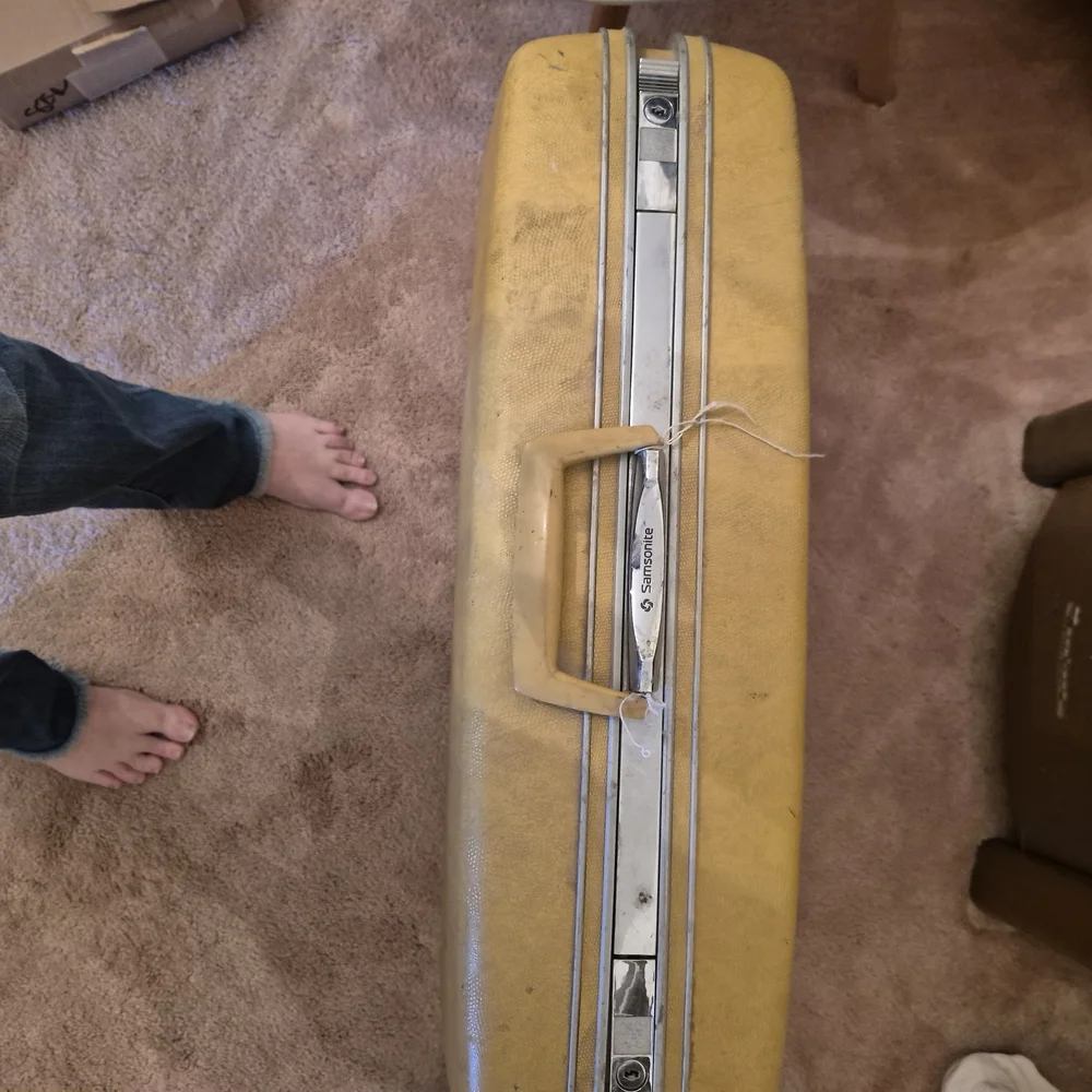 Samsonite Yellow Vintage Garment Suitcase